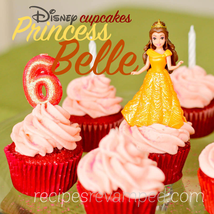 Disney Beauty and the Beast Princess Belle Birthday Cupcakes Recipe - Recipes Revamped