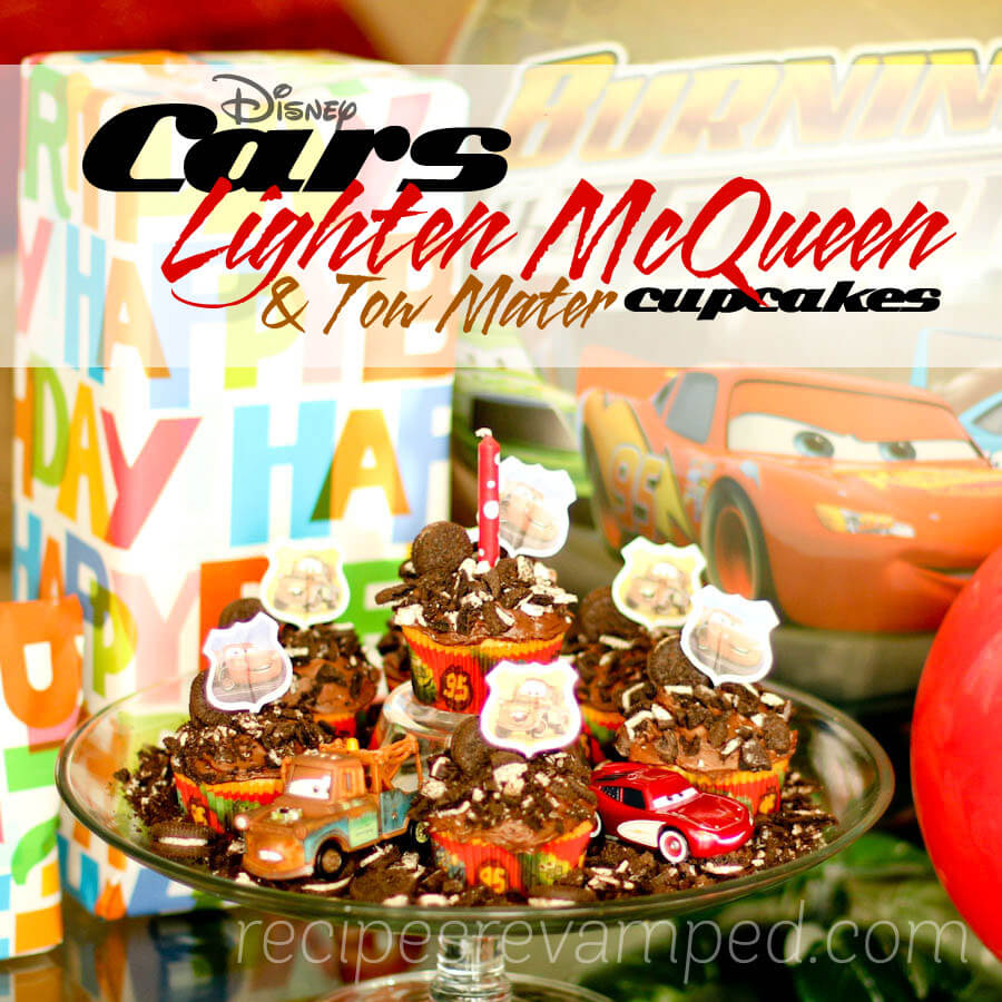 Disney Cars Lightening McQueen & Tow Mater Birthday Cupcakes Recipe - Recipes Revamped