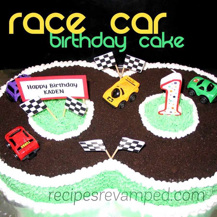 Race Car & Race Track Birthday Cake Recipe - Recipes Revamped