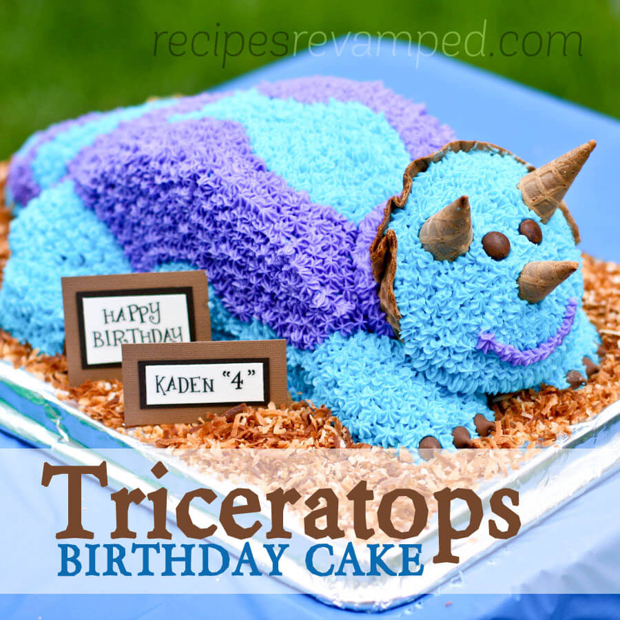 Triceratops Dinosaur Birthday Cake Recipe - Recipes Revamped