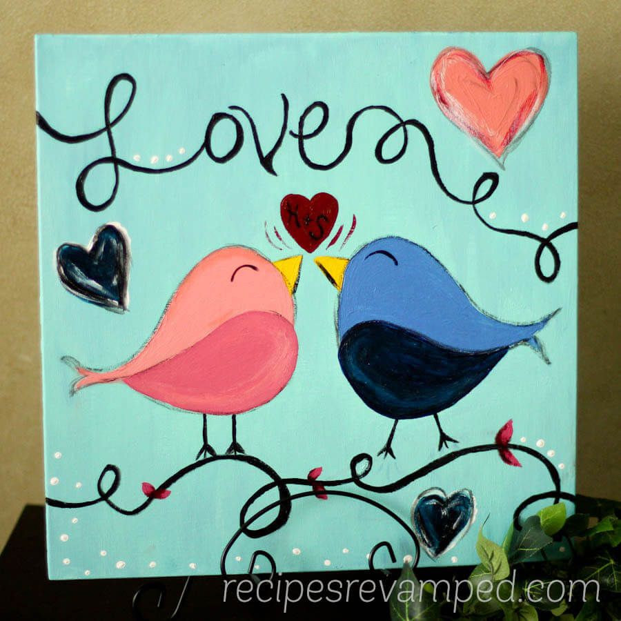 Love Birds Painting Recipe - Recipes Revamped