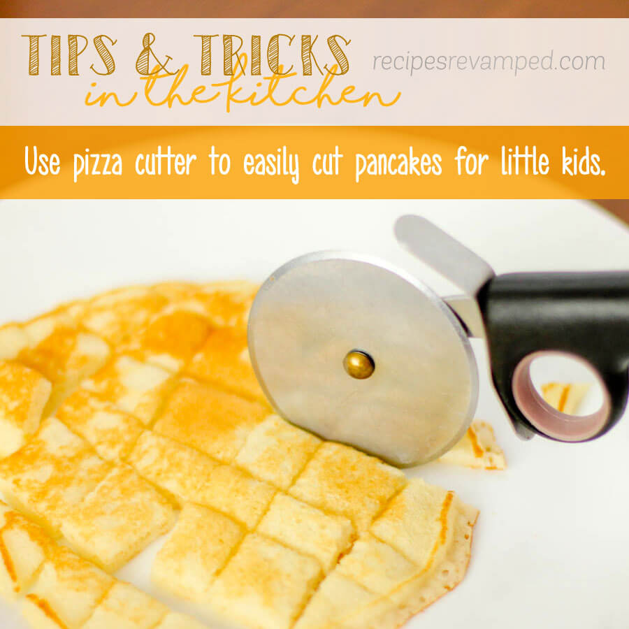 Cutting Pancakes with Pizza Cutter Recipe - Recipes Revamped