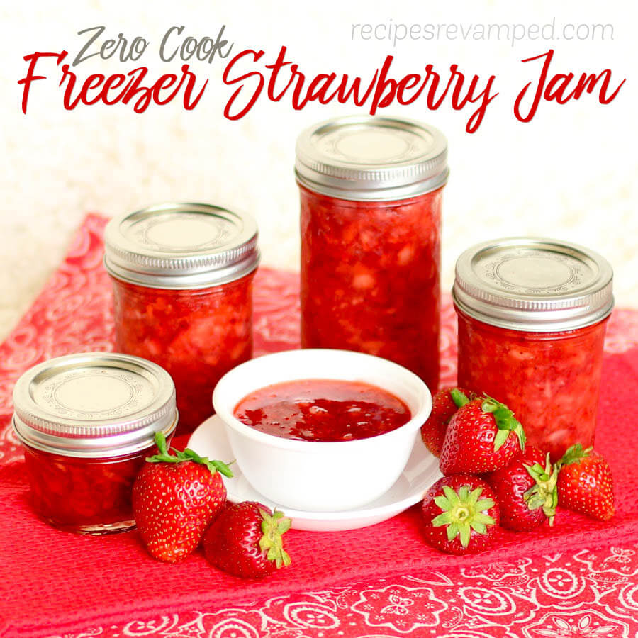 Zero-Cook Freezer Strawberry Jam Recipe - Recipes Revamped